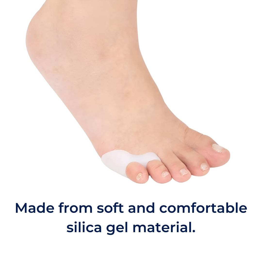 Tuzwa Adjustable Silicone Toe Spacers for Bunions & Hammertoes – Soft Reusable Toe Separators for Alignment, Cushioning & Comfort