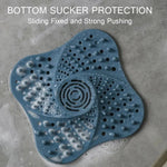 Tuzwa Shower Drain Hair Catcher – Spiral Anti-Clog Drain Cover with Suction Base, Easy-Clean TPR Strainer, 13cm