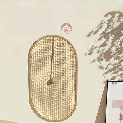 Cat Scratchers Sisal, Wall Mounted Cat Scratcher 3 in 1 with Hanging Ball Toy, Cat Scratching Pad for Couch