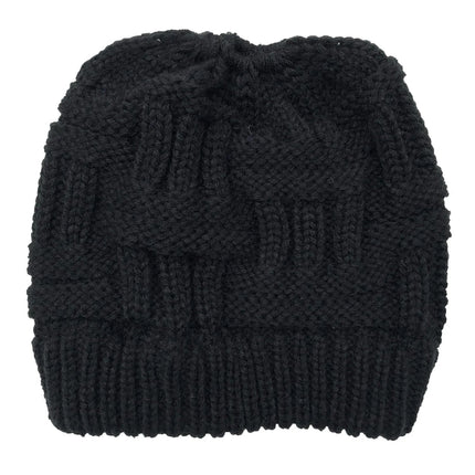 Ponytail Beanie Hat, Cable Knit Beanie for Women – image 4