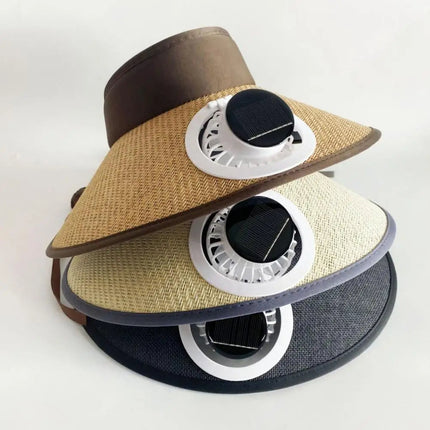 Sun Hat with Fan, Sun Visor Hat for Hiking and Fishing