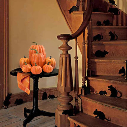 Fake Pumpkins Halloween Decor Set of 7, Artificial Pumpkins for Fall Decor and Thanksgiving Decor – image 4
