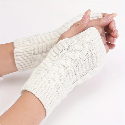 Knit Fingerless Gloves, Warm Gloves for Women in Cold Weather – image 5
