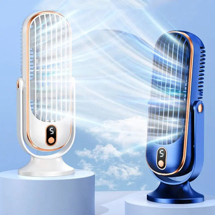 Mini Portable Air Conditioner for Desk, Rechargeable Battery Powered Fan for Camping, Mini AC Cooling Fan for Bedroom