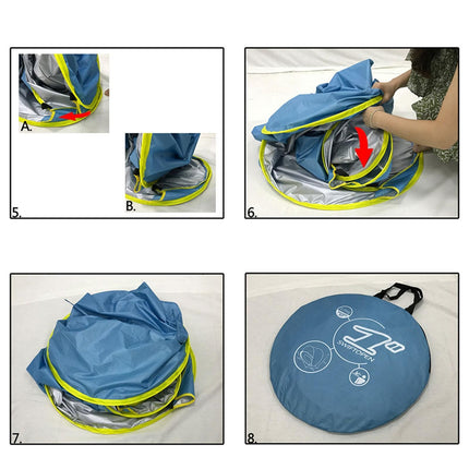 Beach Tent for Baby with Inner Pool, Pop Up Beach Tent with UV Sun Shelter and Waterproof Floor – image 6