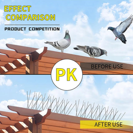 Outdoor Stainless Steel Bird Spikes, Pigeon Spikes for Ledges