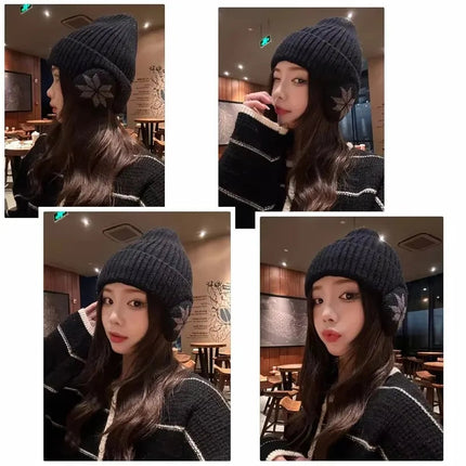 Beanies with Ear Flaps, Warm Ribbed Beanie Hat – image 9
