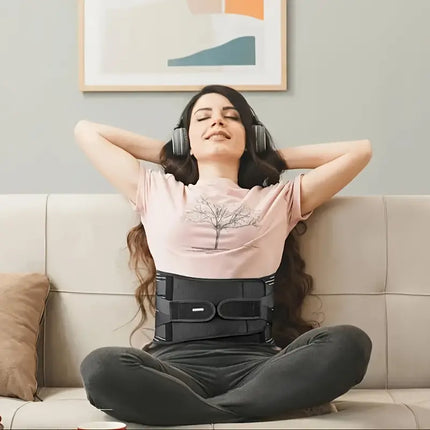 Back Brace for Lower Back Pain, Lumbar Brace with 4 Aluminum Support Strips and 3D Massage Pad – image 8