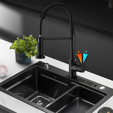 Kitchen Faucet with Pull Down Sprayer, Kitchen Sink Faucet 360 Rotation – image 8