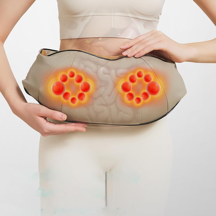 Electric Massager for Stomach and Belly, Heated Kneading Stomach Massager Belt with Timer