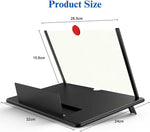 Tuzwa 16-Inch Phone Screen Magnifier – Large Smartphone Screen Amplifier with Adjustable Stand for Movies, Videos & Mobile Gaming