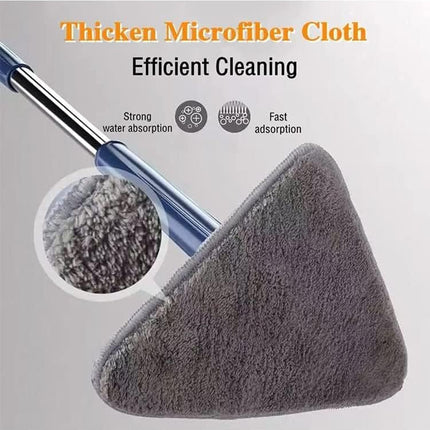 Self Wringing Microfiber Mop with Extendable Handle, Triangle Floor Mop for Walls Ceilings and Corners – image 6