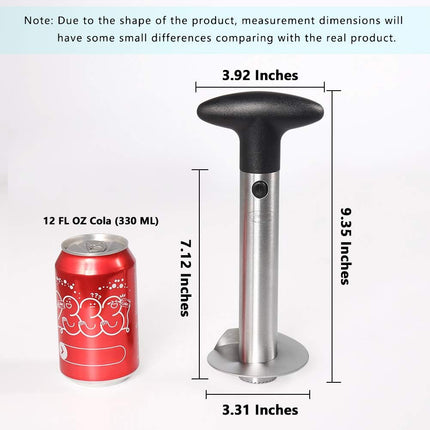 Fruit Slicer and Kitchen Gadget for Rings, Stainless Steel Pineapple Cutter with Handle – image 7
