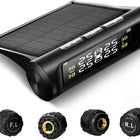 TPMS Sensor Kit, Solar Tire Pressure Monitoring System with 4 Wireless External Tire Pressure Sensors and LCD Display