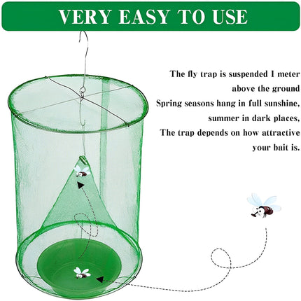 Fly Trap Outdoor Reusable, Hanging Fly Trap Bag with Natural Bait for Yard – image 6