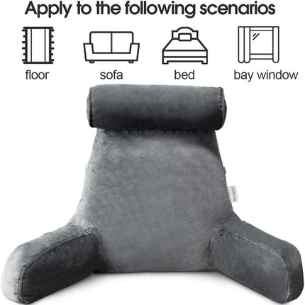 Husband Pillow, Sit Up in Bed Pillow with Arms