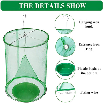 Fly Trap Outdoor Reusable, Hanging Fly Trap Bag with Natural Bait for Yard – image 4