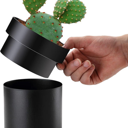 Lock Box with Key Hidden in a Flower Pot, Outdoor Key Hider for Garden
