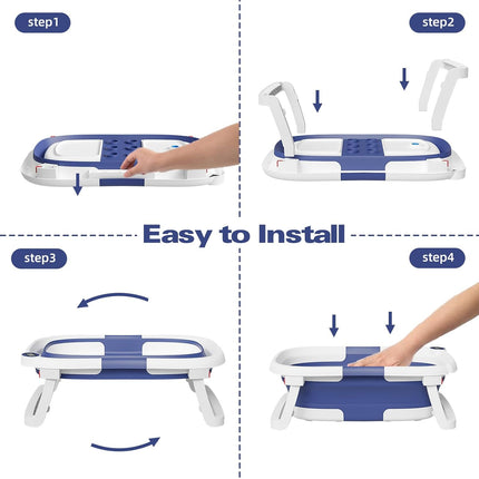 Baby Bath Tub Foldable, Infant Bathtub with Digital Temperature Display – image 5