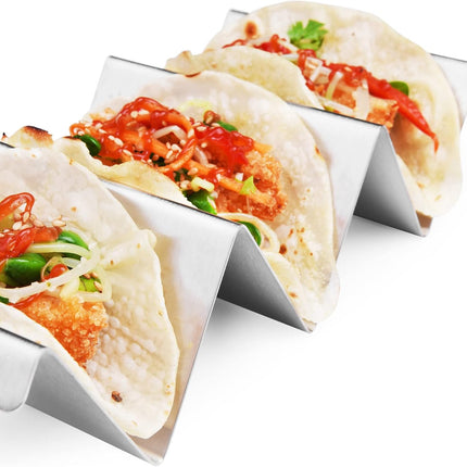 Taco Stand, 4 Pack Stainless Steel Taco Holder Rack – image 4