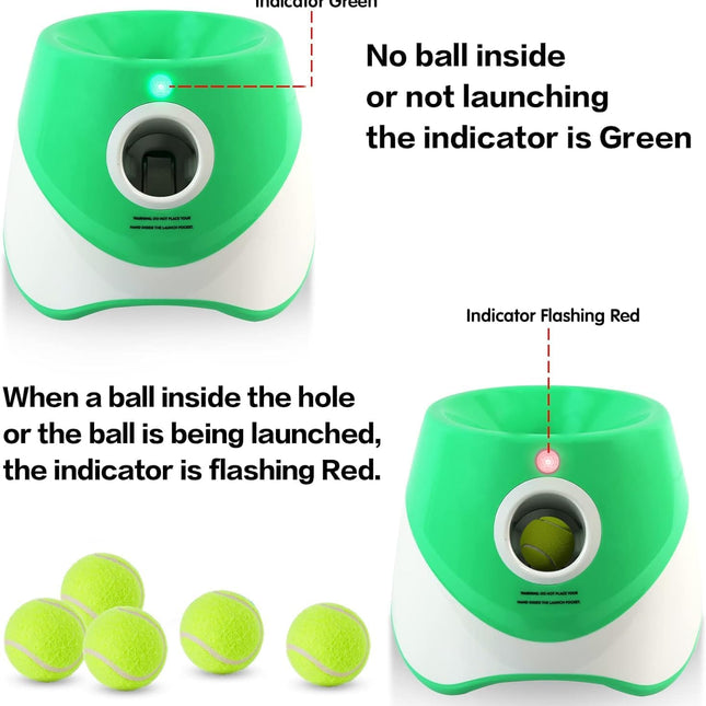 Dog Ball Launcher for Small Dogs, Automatic Dog Ball Thrower with 3 Distance Settings