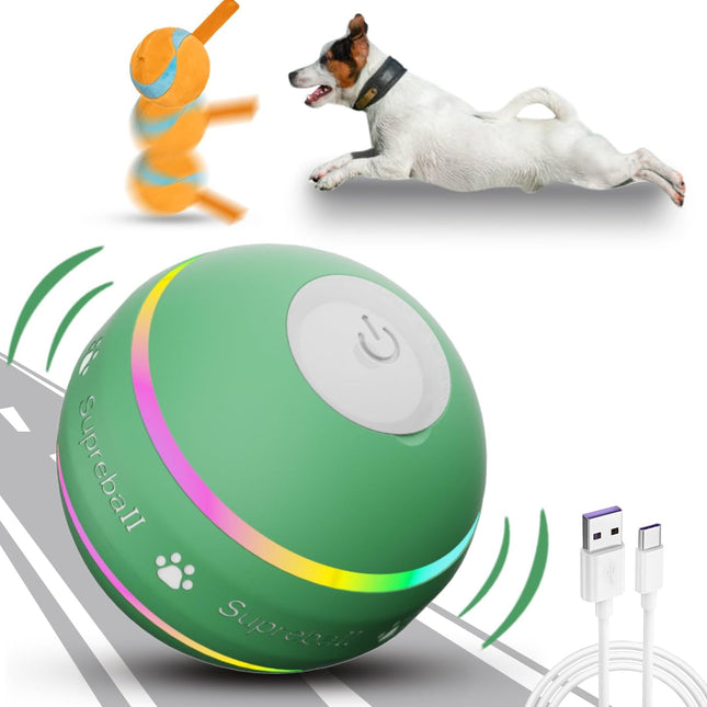 Interactive Dog Toys, Automatic Rolling Dog Ball with Bouncing Mode, Light Up Dog Ball Toy with Motion Sensor