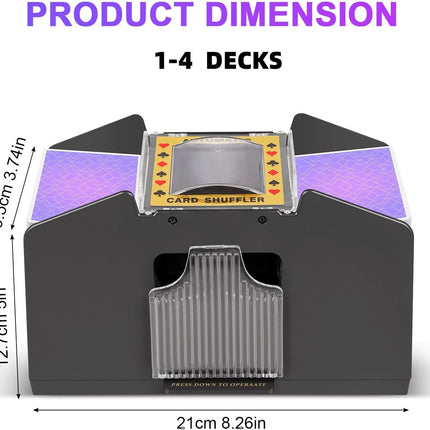 Automatic Playing Card Shuffler, Electric Card Shuffler for Poker