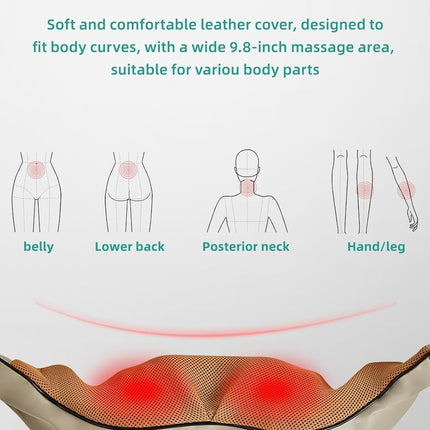 Electric Massager for Stomach and Belly, Heated Kneading Stomach Massager Belt with Timer – image 6