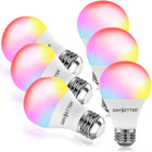 LED Light Bulbs 6 Pack, Color Changing Smart Light Bulbs for Alexa and Google Home, 9W Dimmable A19 E26 Light Bulb, WiFi