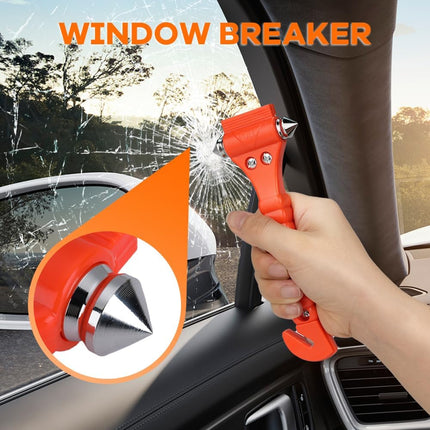 Car Safety Hammer Set of 2 with Seat Belt Cutter, Emergency Escape Window Breaker Tool