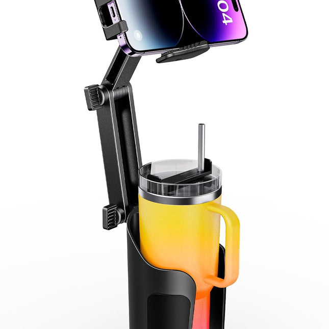 Vehicle Phone Mount, Car Phone Holder for Cup Holder, Height Adjustable Phone Cup Holder Mount for Car and Truck