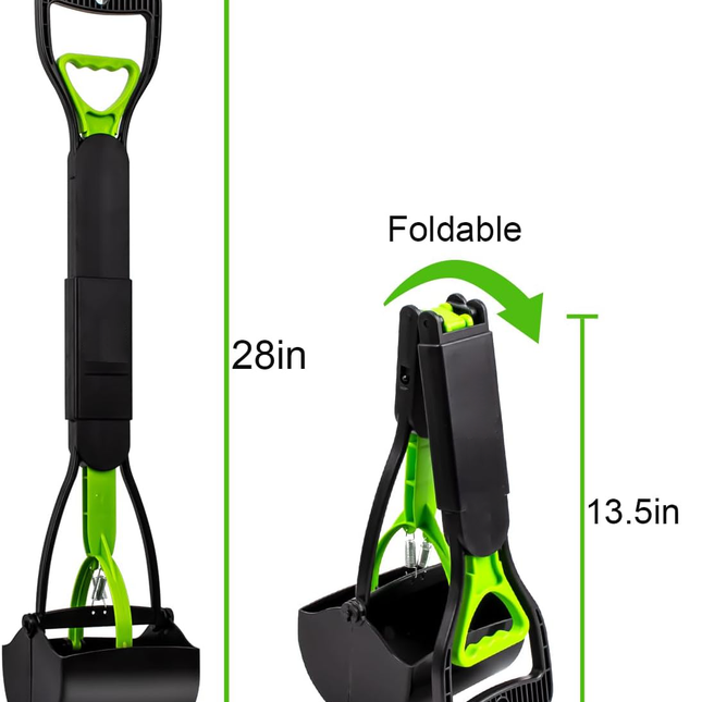 Dog Pooper Scooper with Long Handle, Foldable Pooper Scooper for Large Dogs