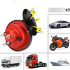 Train Horn for Cars, 12V Loud Car Horn with Dual Tone Snail Design, Waterproof Universal Vehicle Horn with Mounting Kit