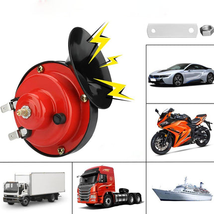 Train Horn for Cars, 12V Loud Car Horn with Dual Tone Snail Design, Waterproof Universal Vehicle Horn with Mounting Kit