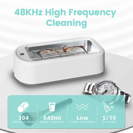 Ultrasonic Cleaner for Retainers, 640 ml 48 kHz Ultrasonic Jewelry Cleaner Machine with Timer