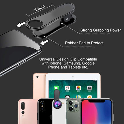 Macro Photography Lens for Phone, 3 in 1 Wide Angle Lens and Fisheye Clip On Set – image 5