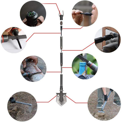 Camping Shovel Multi Tool, Entrenching Tool with Saw and Hammer – image 4