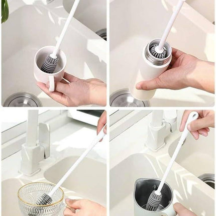 Bottle Brush with 360 Rotating Head, Long Handle Water Bottle Cleaner