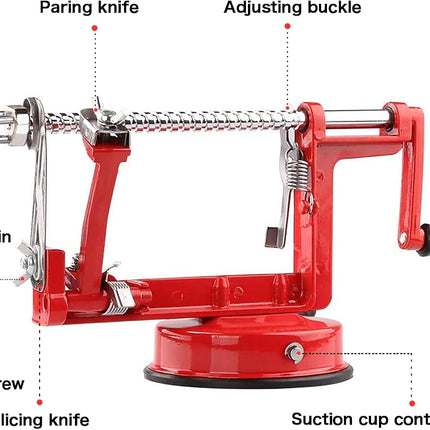 Apple Skin Peeler with Suction Base, Cast Magnesium Apple Corer Peeler Slicer Hand Crank