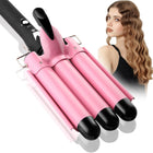 3 Barrel Curling Iron, Hair Waver, Ceramic Curling Iron with LCD Display, Dual Voltage Hair Styling Tool