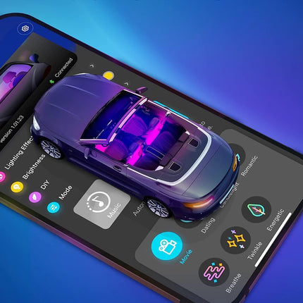Automotive LED Lighting, RGB Car LED Light Strips with App Control and Music Sync – image 4
