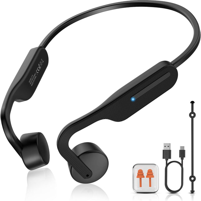 Open Ear Wireless Headphones, Bone Conduction Headphones with Bluetooth, Bone Conduction Earphones for Running