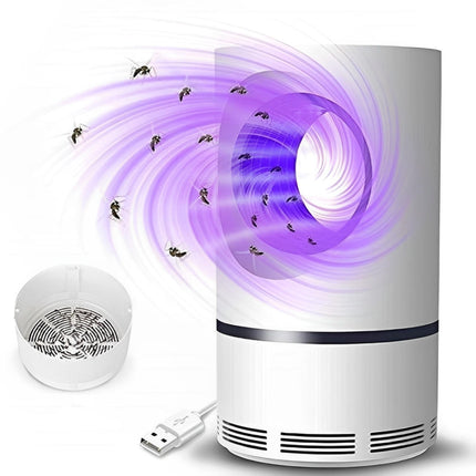 UV Light Insect Trap for Indoor and Outdoor Use, USB Mosquito Killer with Vortex Fan, Quiet Chemical Free Fly Catcher for Bedroom and Patio