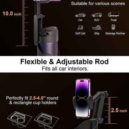 Vehicle Phone Mount, Car Phone Holder for Cup Holder – image 4