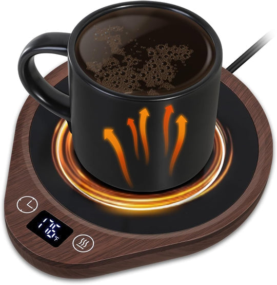 Tuzwa Coffee Mug Warmer – 3 Temperature Electric Cup Warmer with Auto Shut-Off, 5.5" Heating Plate, 36W, 120V