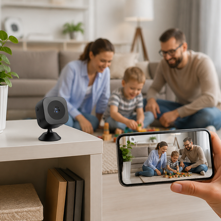 Wireless Security Camera Outdoor, Mini Surveillance Camera with Color Night Vision and Motion Detection, WiFi Camera