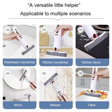 Mini Mop for Small Spaces, Handheld Rotating Mop with Wringer – image 10