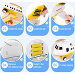 Tuzwa Airplane Toy Set for Kids – 20-Piece Friction-Powered Airport Playset with Vehicles & Sound, Ages 3–12