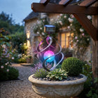 Wind Spinner Solar with Rotating LED Lights, Metal Wind Spinner, Solar Wind Chime for Porch Decor