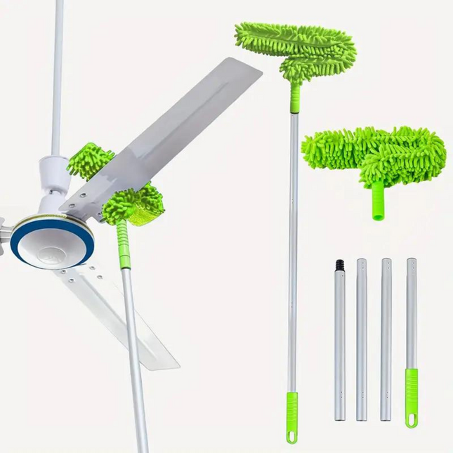 Microfiber Duster with Extendable Handle, Flexible Ceiling Fan Duster